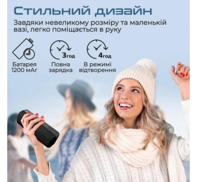 Promate Акустична система Promate Capsule-2 Black (capsule-2.black)