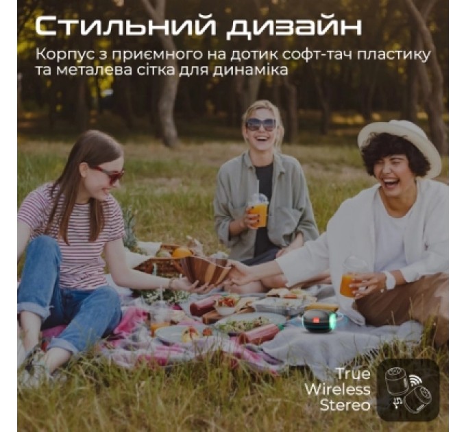 Promate Акустична система Promate Capsule-3 Black (capsule-3.black)