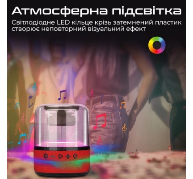 Promate Акустична система Promate Glitz-L Red (glitz-l.red)