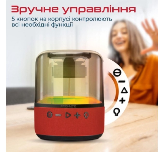 Promate Акустична система Promate Glitz-L Red (glitz-l.red)