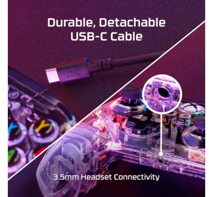 Геймпад HyperX Clutch Gladiate RGB for PC/Xbox Clear (7D6H2AA)