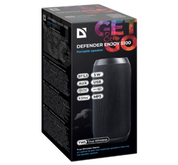 Defender Акустична система Defender Enjoy S100 Bluetooth Black (65101)