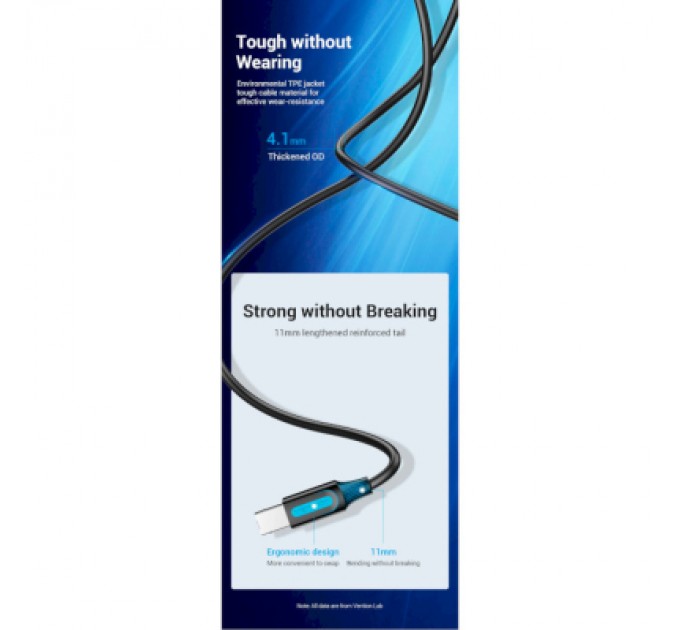 Кабель для принтера USB 2.0 USB-C/BM 2.0m 2.4А 480Mbps Vention (CQUBH)