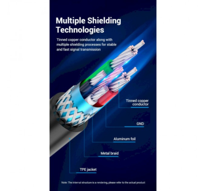 Кабель для принтера USB 2.0 USB-C/BM 2.0m 2.4А 480Mbps Vention (CQUBH)