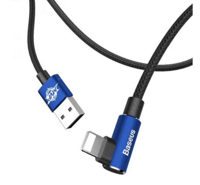 Baseus Дата кабель USB 2.0 AM to Lightning 1.0m 2A MVP Elbow Blue Baseus (CALMVP-03)