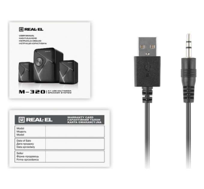 Акустична система REAL-EL M-320 Black (EL121300014)