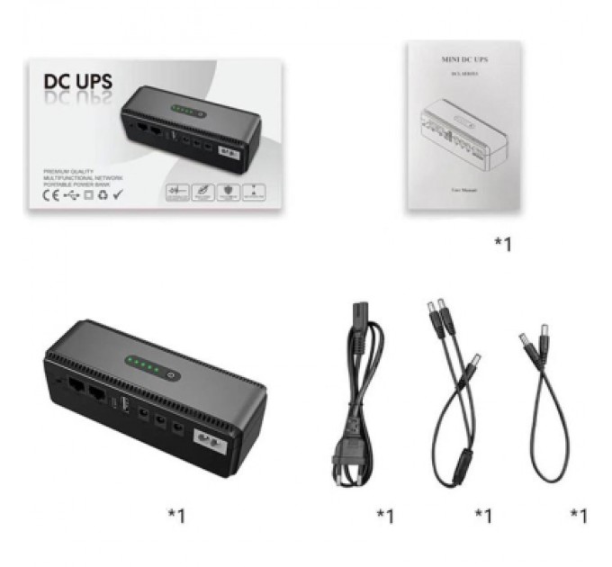 Yepo Пристрій безперебійного живлення Yepo Smart DC-UPS 10400mAh (6980228112485)