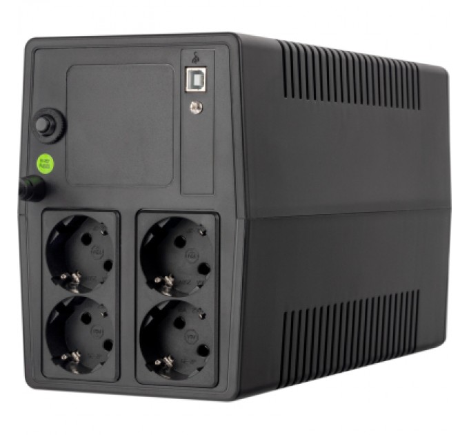 Пристрій безперебійного живлення Prologix 1000VA 600W USB (PLPU1000VA4LED)