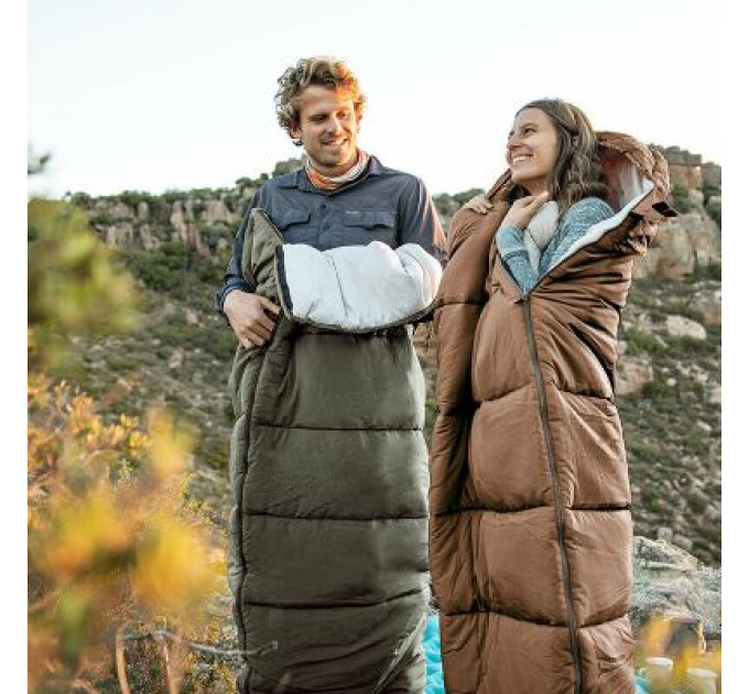 Naturehike Спальний мішок Naturehike U350 NH20MSD07 Hollow Cotton Right Brown (6927595767221-R)