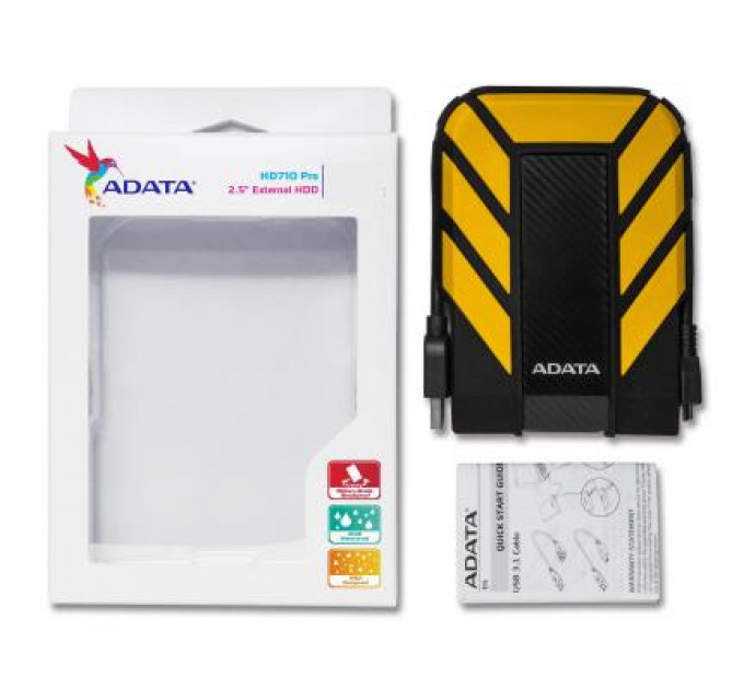 Зовнішній жорсткий диск 2.5" 2TB ADATA (AHD710P-2TU31-CYL)