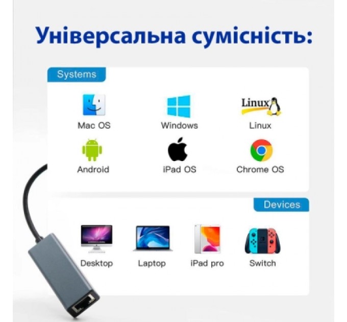 Адаптер Dynamode USB3.0 Type-C to 1000/100 Mbit/s RJ-45 (RTL8153) 0.13 m (DM-AD-GLAN-C)