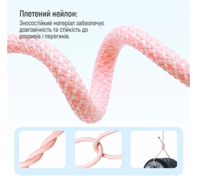 ColorWay Дата кабель USB-C to Lightning 1.0m 27W pink ColorWay (CW-CBPDCL061-P)