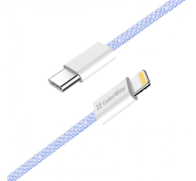 ColorWay Дата кабель USB-C to Lightning 1.0m 27W purple ColorWay (CW-CBPDCL061-PU)