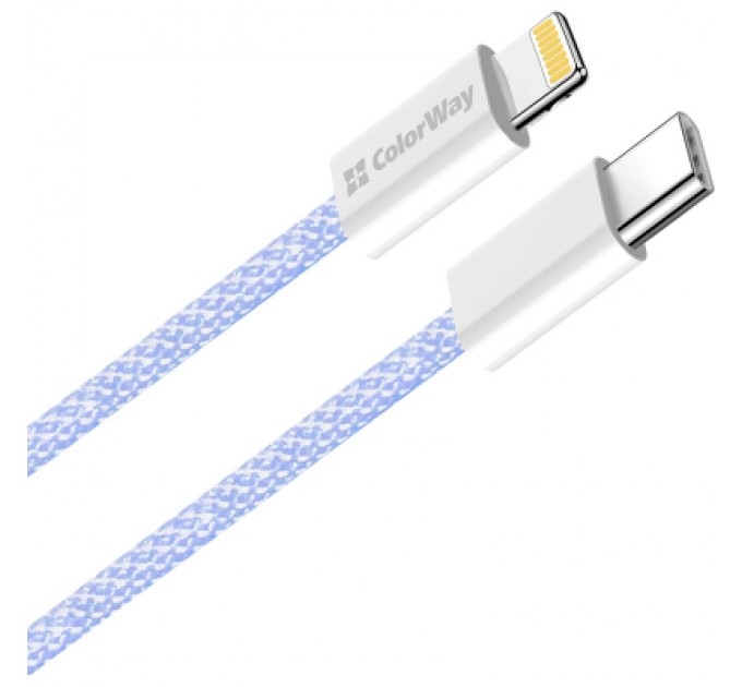 ColorWay Дата кабель USB-C to Lightning 1.0m 27W purple ColorWay (CW-CBPDCL061-PU)