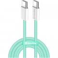ColorWay Дата кабель USB-C to USB-C 1.0m 60W 3.0А green ColorWay (CW-CBPDCC061-G)