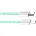 ColorWay Дата кабель USB-C to USB-C 1.0m 60W 3.0А green ColorWay (CW-CBPDCC061-G)