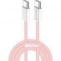 ColorWay Дата кабель USB-C to USB-C 1.0m 60W 3.0А pink ColorWay (CW-CBPDCC061-P)