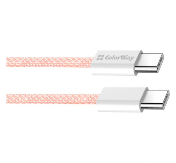 ColorWay Дата кабель USB-C to USB-C 1.0m 60W 3.0А pink ColorWay (CW-CBPDCC061-P)