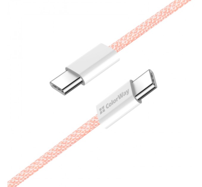 ColorWay Дата кабель USB-C to USB-C 1.0m 60W 3.0А pink ColorWay (CW-CBPDCC061-P)