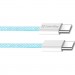 ColorWay Дата кабель USB-C to USB-C 1.0m 60W 3.0А blue ColorWay (CW-CBPDCC061-BL)