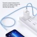ColorWay Дата кабель USB-C to USB-C 1.0m 60W 3.0А blue ColorWay (CW-CBPDCC061-BL)