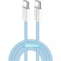 ColorWay Дата кабель USB-C to USB-C 1.0m 60W 3.0А blue ColorWay (CW-CBPDCC061-BL)