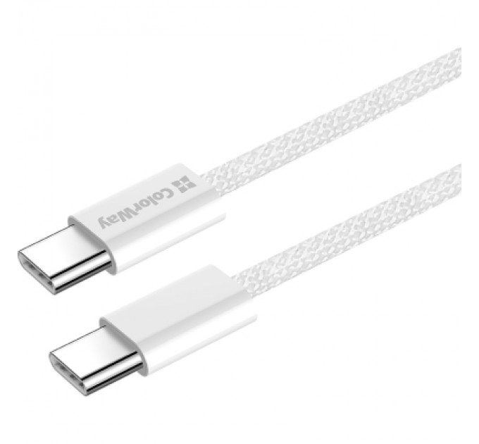 ColorWay Дата кабель USB-C to USB-C 1.0m 60W 3.0А grey ColorWay (CW-CBPDCC061-GR)
