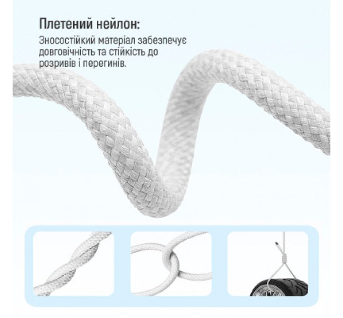 ColorWay Дата кабель USB-C to USB-C 1.0m 60W 3.0А grey ColorWay (CW-CBPDCC061-GR)