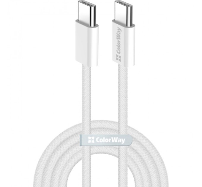 ColorWay Дата кабель USB-C to USB-C 1.0m 60W 3.0А grey ColorWay (CW-CBPDCC061-GR)