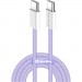 ColorWay Дата кабель USB-C to USB-C 1.0m 60W 3.0А purple ColorWay (CW-CBPDCC061-PU)