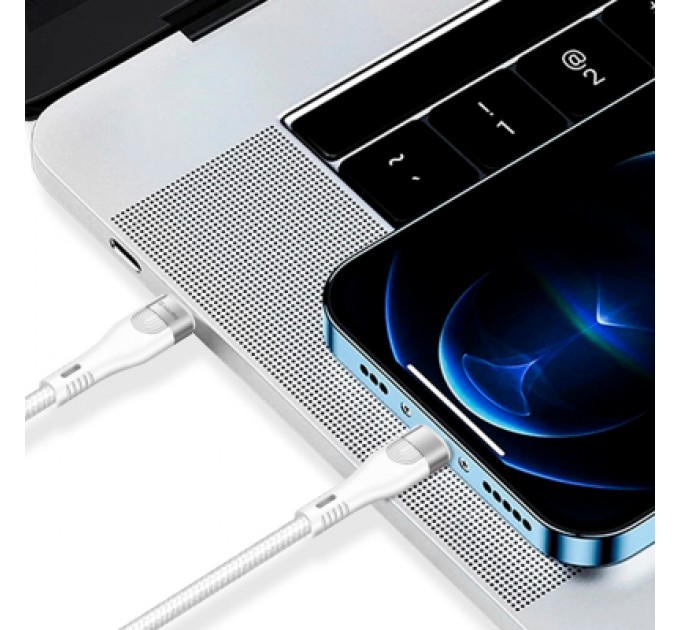 ColorWay Дата кабель USB-C to USB-C 1.0m (PD Fast Charging 240W) 5А white ColorWay (CW-CBPDCC065-WT)