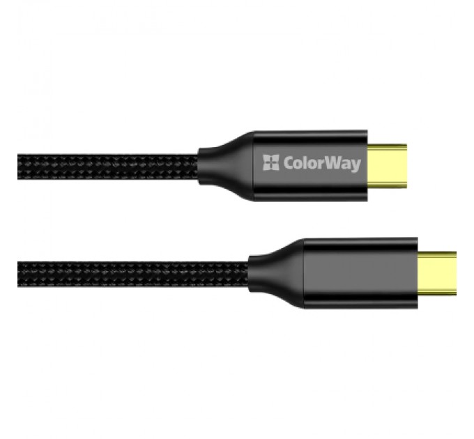 ColorWay Дата кабель USB-C to USB-C 1.0m USB3.2 (20Gbps 4K PD100W) Gen2 5А black ColorWay (CW-CBPDCC062-BK)