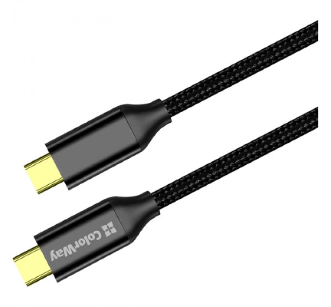 ColorWay Дата кабель USB-C to USB-C 1.0m USB3.2 (20Gbps 4K PD100W) Gen2 5А black ColorWay (CW-CBPDCC062-BK)