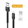 ColorWay Дата кабель USB-C to Lightning 1.0m 2.4А black ColorWay (CW-CBUL063-BK)