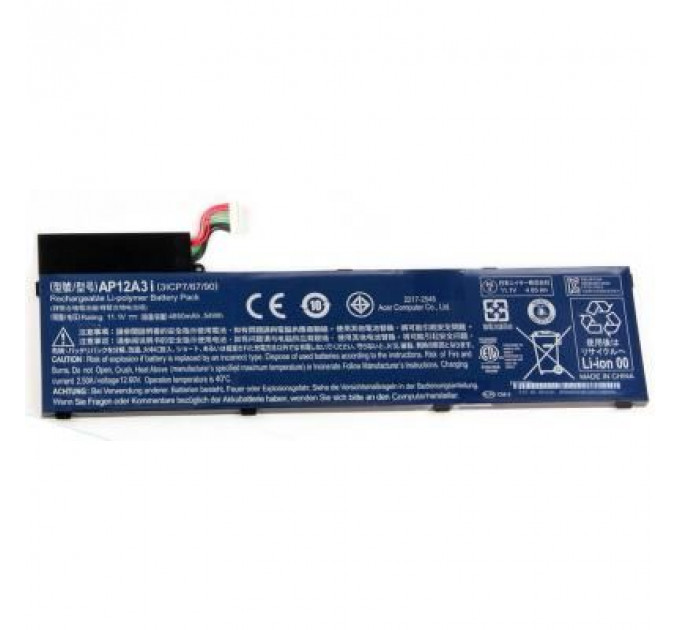Акумулятор до ноутбука Acer Acer AP12A3i Aspire M3 4850mAh (54Wh) 6cell 11.1V Li-ion (A47020)