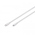 Assmann Дата кабель USB-C to Lightning 1.0m USB 2.0 60W silicone white Digitus (AK-600110-010-W)