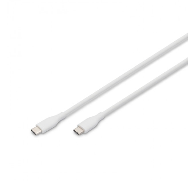Assmann Дата кабель USB-C to USB-C 2.0m USB 2.0 60W silicone white Digitus (AK-300341-020-W)