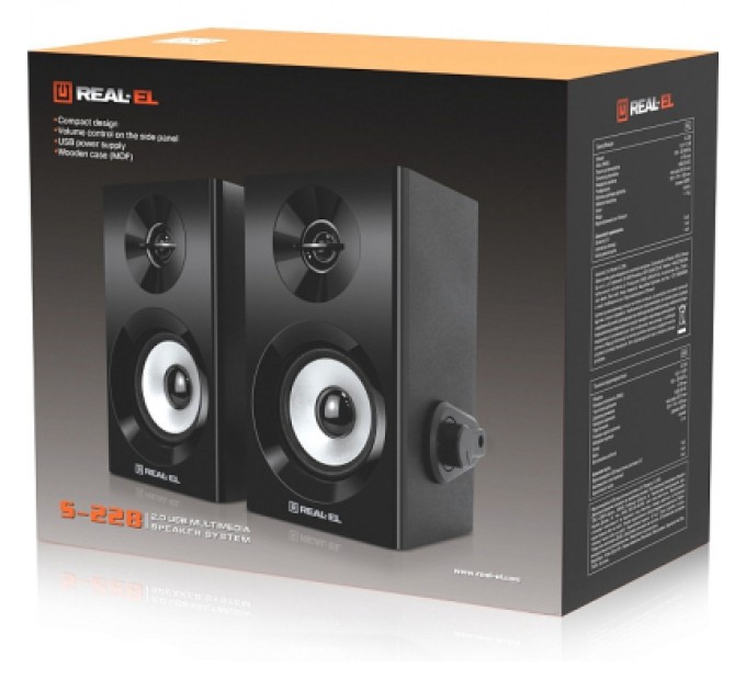 Акустична система REAL-EL S-228 Black (EL121200014)