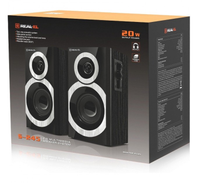 REAL-EL Акустична система REAL-EL S-245 Black (EL121200015)