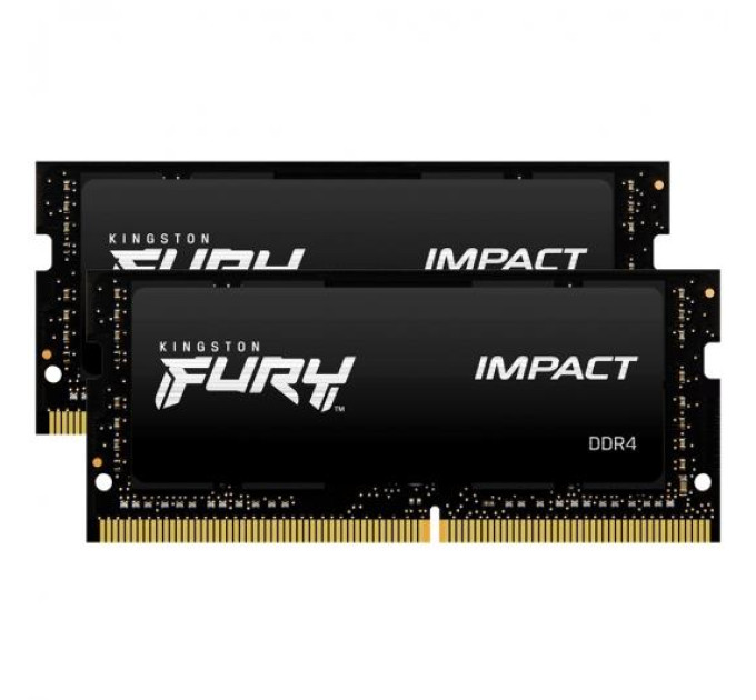 Kingston Fury (ex.HyperX) Модуль пам'яті для ноутбука SoDIMM DDR4 16GB (2x8GB) 3200 MHz Fury Impact Kingston Fury (ex.HyperX) (KF432S20IBK2/16)
