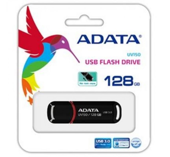 USB флеш накопичувач ADATA 128GB UV150 Black USB 3.0 (AUV150-128G-RBK)