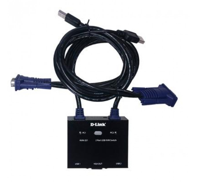 Комутатор KVM D-Link KVM-221