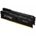 Kingston Fury (ex.HyperX) Модуль пам'яті для комп'ютера DDR4 16GB (2x8GB) 3200 MHz Fury Beast Black Kingston Fury (ex.HyperX) (KF432C16BBK2/16)