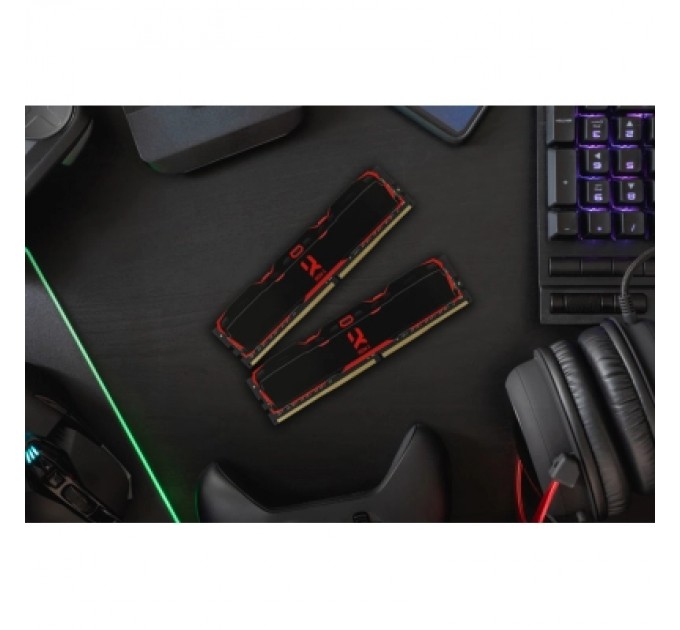 Goodram Модуль пам'яті для комп'ютера DDR4 32GB (2x16GB) 3200 MHz IRDM Black Goodram (IR-X3200D464L16A/32GDC)