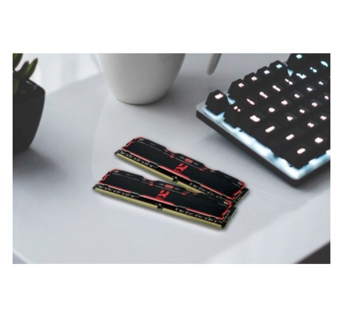 Goodram Модуль пам'яті для комп'ютера DDR4 32GB (2x16GB) 3200 MHz IRDM Black Goodram (IR-X3200D464L16A/32GDC)