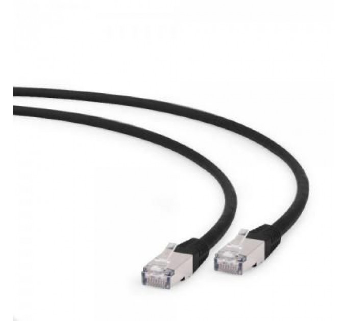 Патч-корд 0.25м S/FTP Cat 6A CU LSZH black Cablexpert (PP6A-LSZHCU-BK-0.25M)
