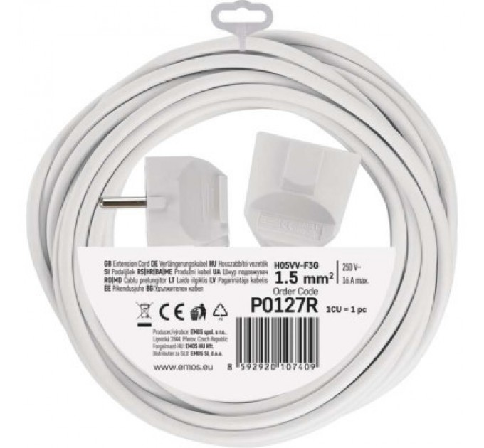 EMOS Мережевий подовжувач EMOS P0127R