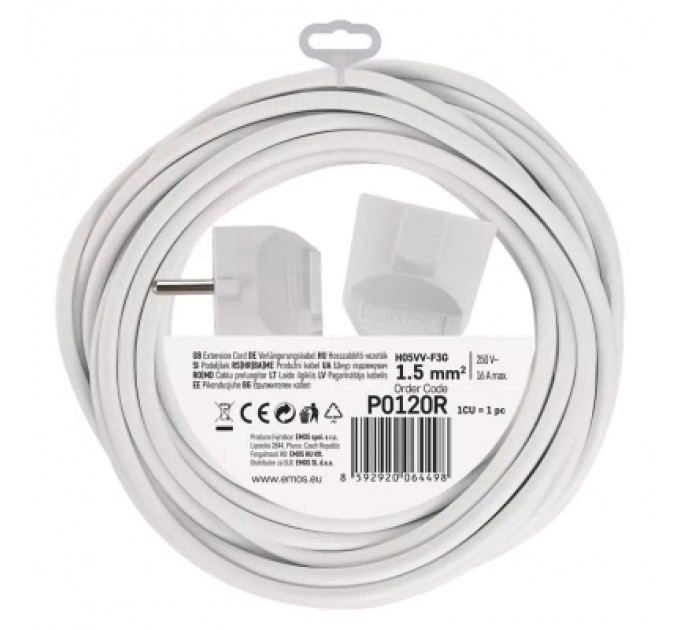 Мережевий подовжувач EMOS P0120R
