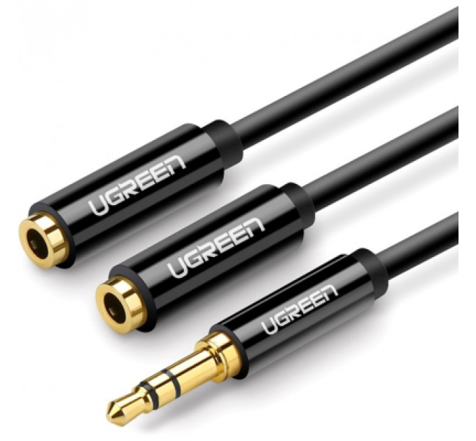 Кабель мультимедійний 3.5mm to TRSx2 M/F 0.25m Ugreen (10739)