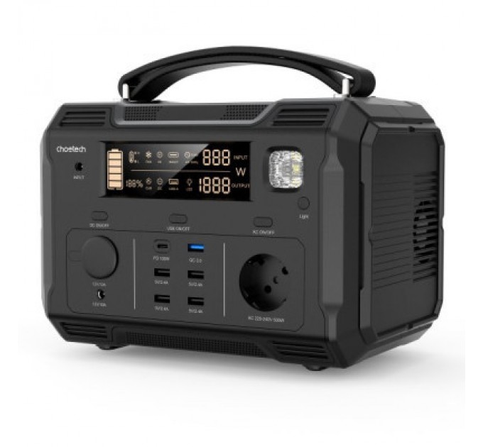 Зарядна станція Choetech BS004-EU-BK, 500W (BS004-EU-BK)